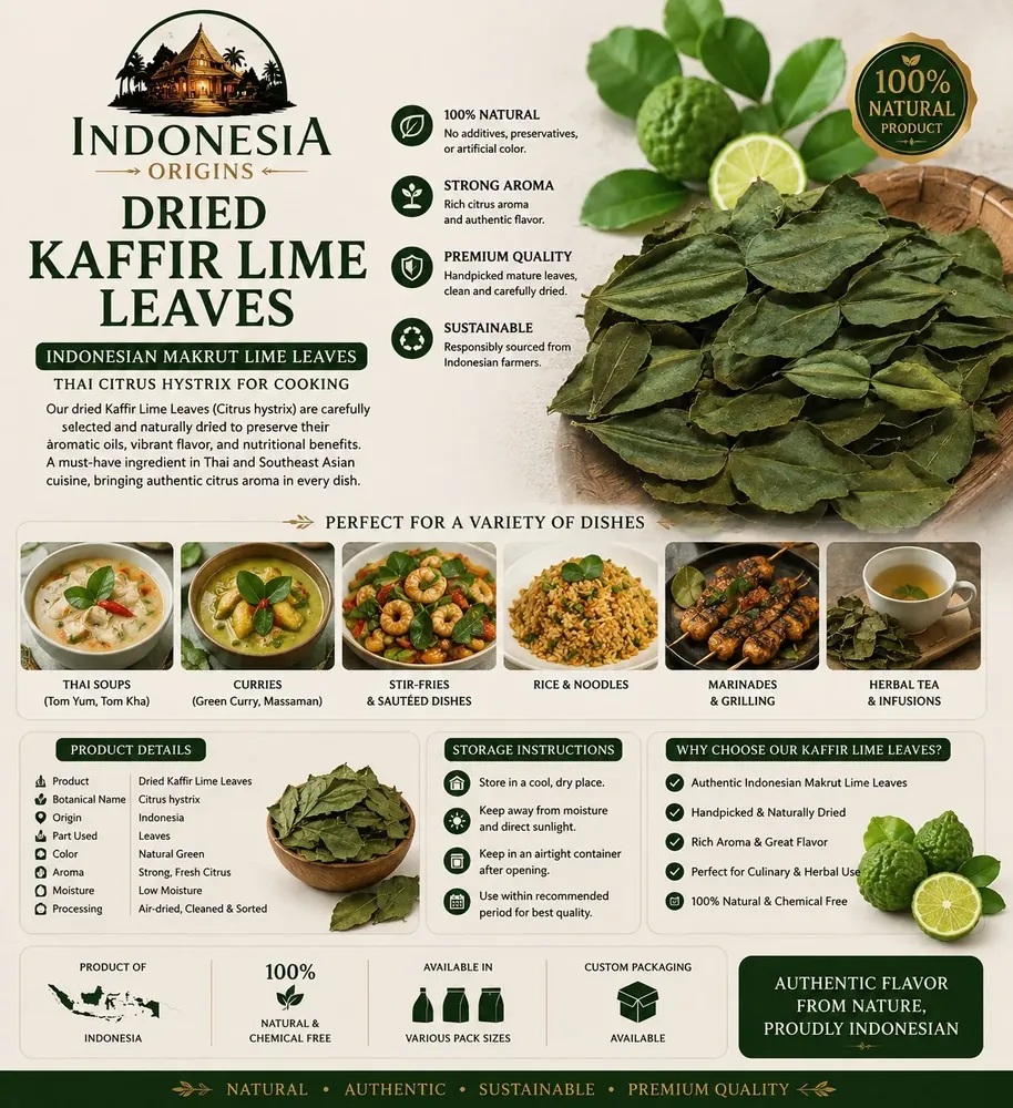 Dried Kaffir Lime Leaves — Indonesia Origins product